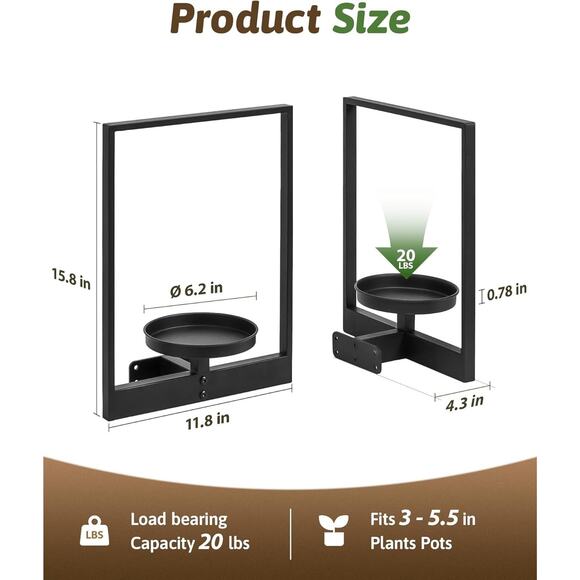 SwaaVee Wall Plant Frame Black Indoor or Outdoor NIB - Picture 2 of 8